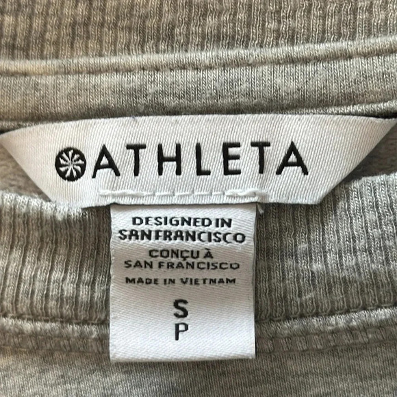 ATHLETA Coaster Luxe Sweatshirt Long Sleeve Pullover Heather Gray Size Small - Picture 8 of 12